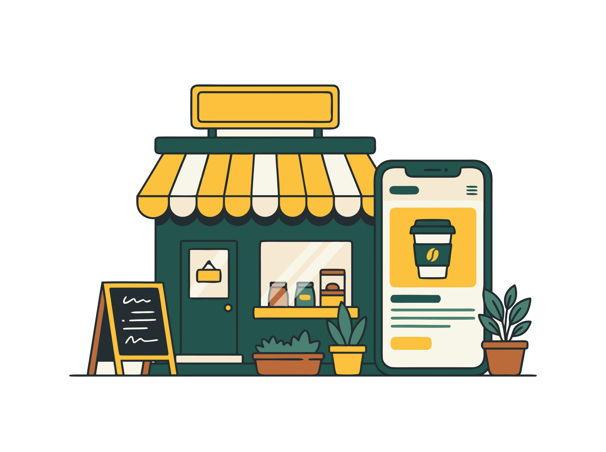 Contoh website kedai kopi UMKM